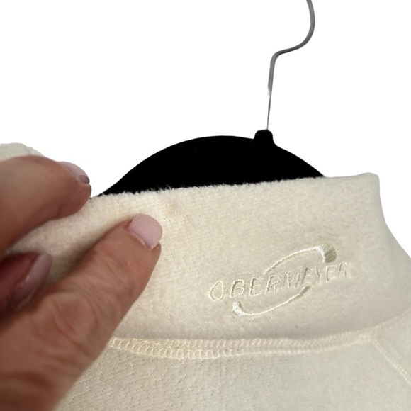 Obermeyer Cream Fleece Micro Zip-T Ultragear Qtr. Zip Pullover Bass Layer, Sz L - Picture 14 of 14